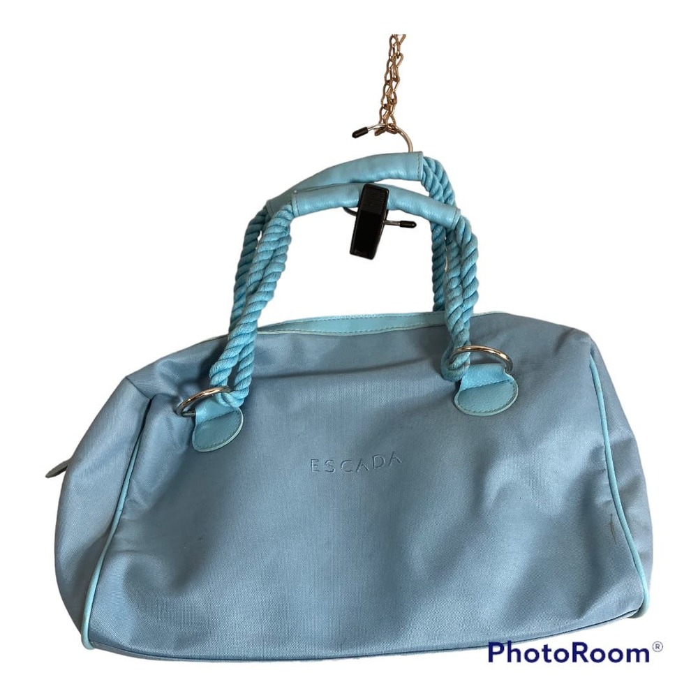 Escada Blue Perfume Canvas Satchel